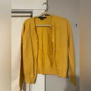 Ralph Lauren Sport Women’s 100% Merino Wool Yellow Cardigan